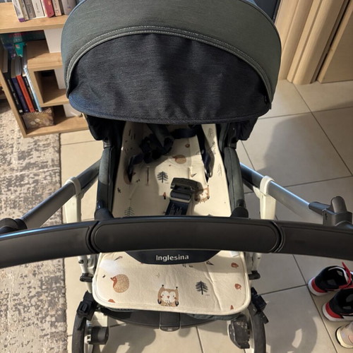 Inglesina Trilogy baby stroller used with footmuff and car seat