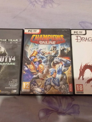 Pc games used, set of 3 pieces