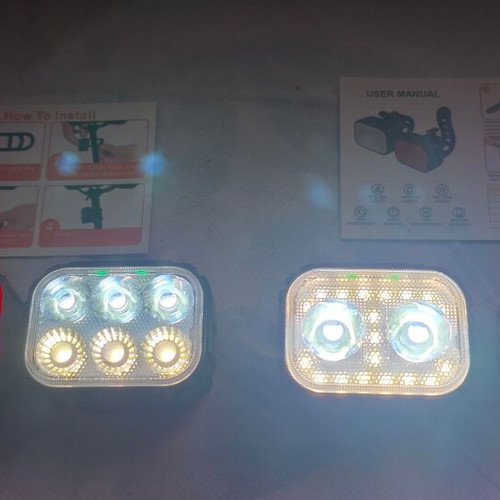 USB Rechargeable Bicycle Lights Set New, Front and Rear LED Waterproof