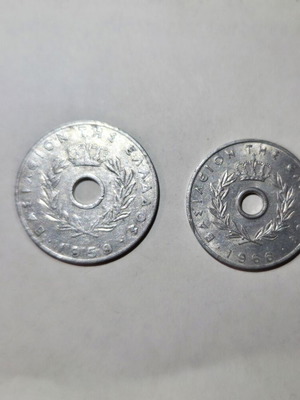 Coin 20 Lepta 1959 and 10 Lepta 1966 Like new, Kingdom of Greece
