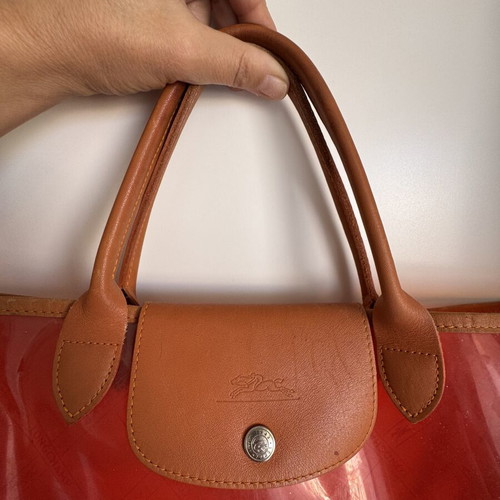 Longchamp summer shoulder bag like new, orange, 50x35 cm