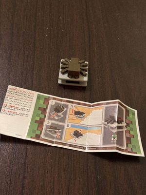 Kinder Joy Minecraft figure like new with paper