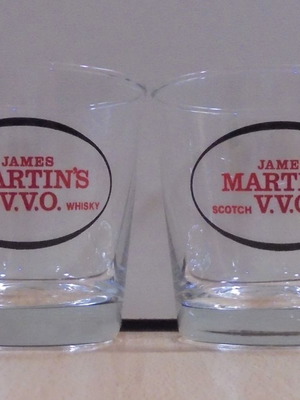 James Martin's V.V.O. scotch whisky διαφημιστικό σετ 2 ποτηριών μεταχειρισμένο