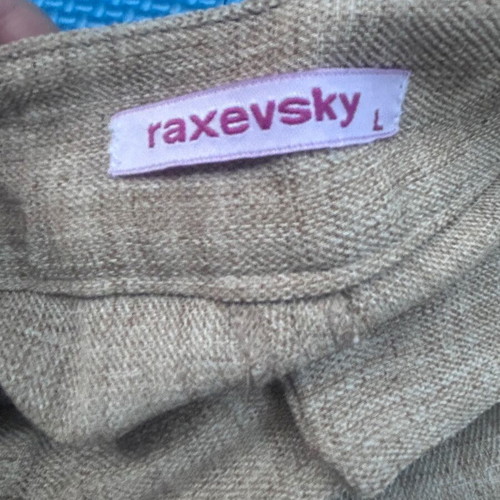 Raxevsky beige zip culottes pants, like new, size Large