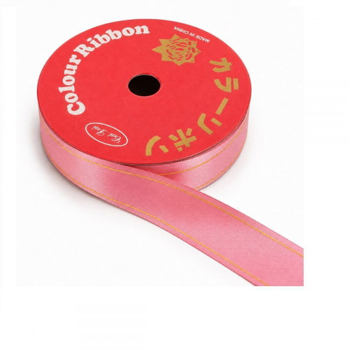 Curling decorative ribbon 10m x 1.6cm pink plastic