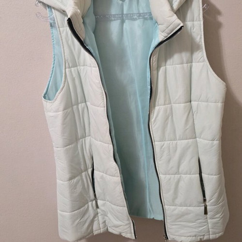Sleeveless jacket one size like new, turquoise
