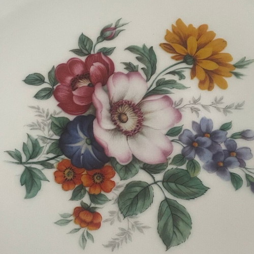 Scherzer Bavaria Vintage Large Porcelain Plate 28cm Cobalt Blue & Gold
