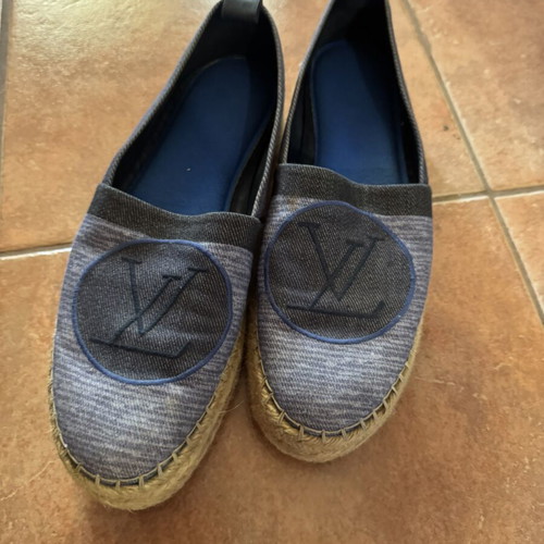 Louis Vuitton espadrille shoes used, size 41, blue