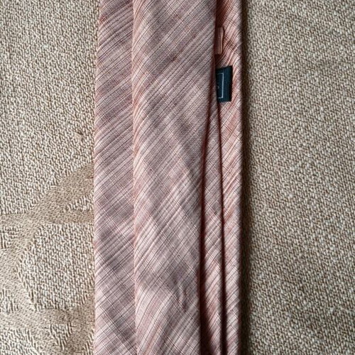 The Bostonians silk tie like new, striped apricot color