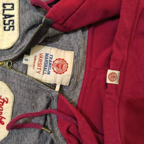 Franklin & Marshall jacket new, red and white, size S for 13-14 years