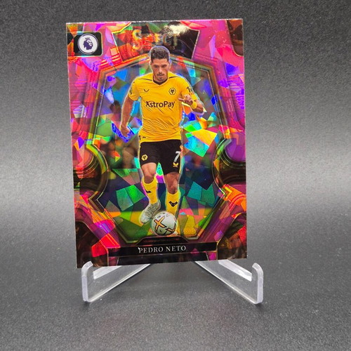 2022 Panini Select Premier League Mezzanine Pink Ice Prizm Pedro Neto #113 Chelsea Wolves card