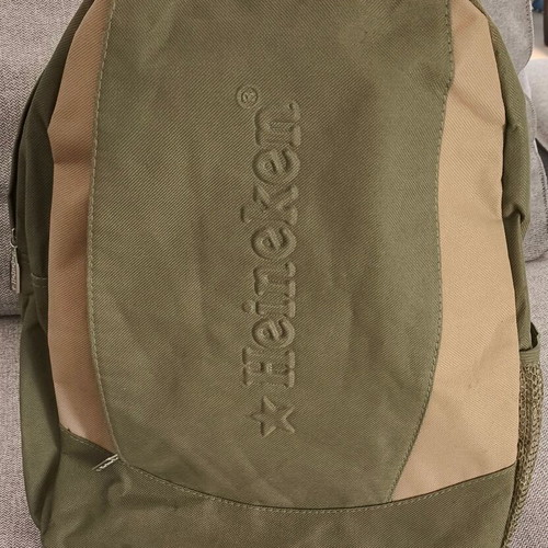 Heineken collectible backpack khaki and beige new