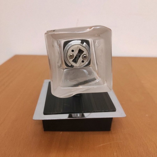 Single wall spot G9 new, nickel with wengé color