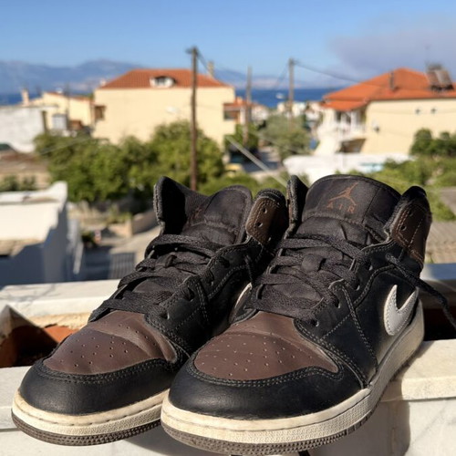 Nike Air Jordan Mid sneakers size 40 used, black brown white