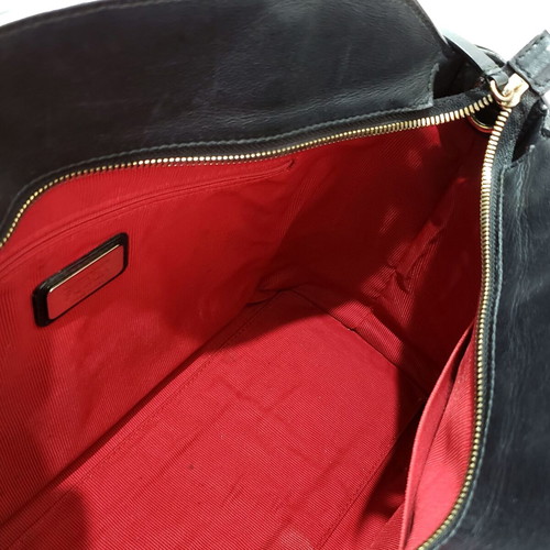 Furla Alice leather handbag used, black, 34cm
