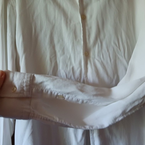 Manetti white long-sleeve shirt like new, 100% cotton, size L