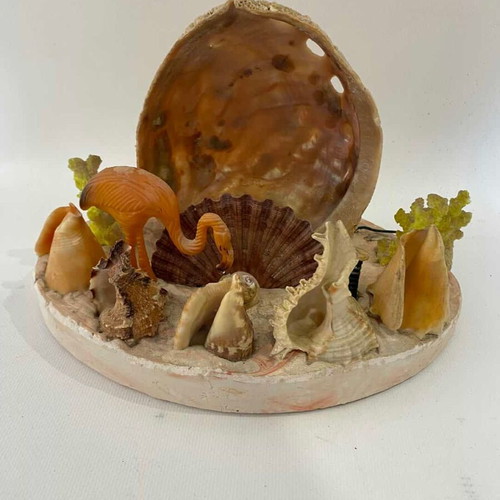 Mid Century table decoration with shells used from 1950