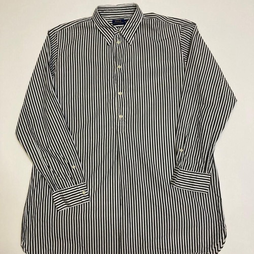 Ralph Lauren Black White Striped Dress Shirt XL