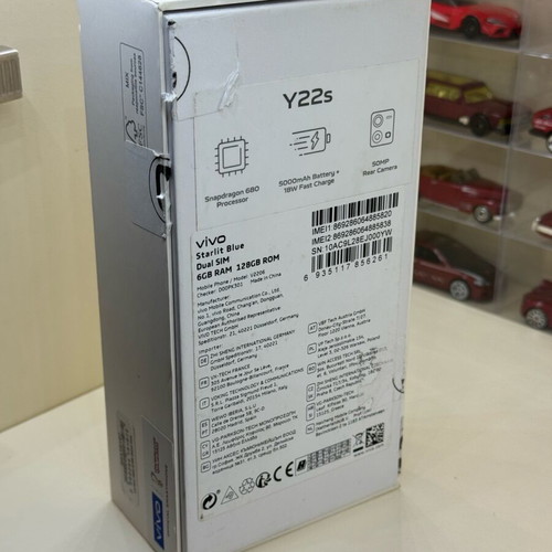 Vivo Y22s phone box used, empty