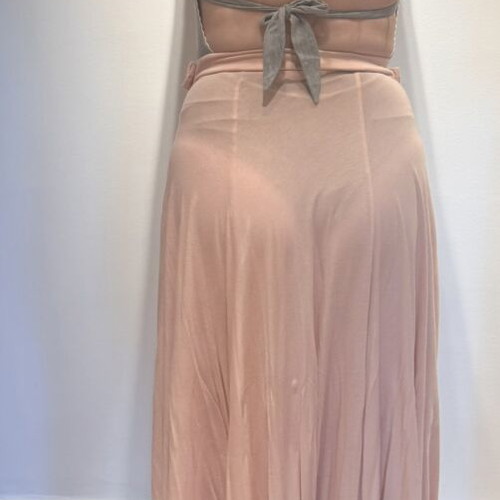 Madame Shou Shou skirt and blouse set like new, gray and pink
