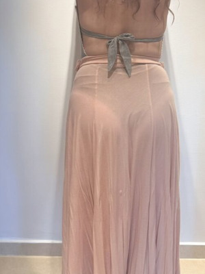 Madame Shou Shou skirt and blouse set like new, gray and pink
