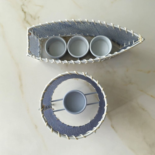 Decorative tealight set used, 2 pieces