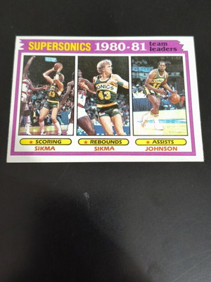 1981 Topps NBA Card Seattle Supersonics #64 Jack Sikma like new