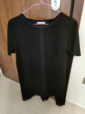 Dress black with suede look used, size XL