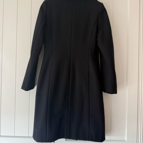 Black mid-length women's coat like new, made in Italy, size S