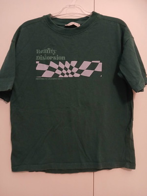 Zara short-sleeve t-shirt used, size 140 cm, green