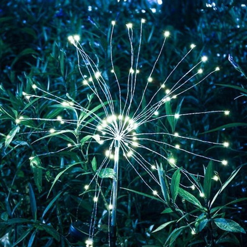 Solar garden lamps dandelion LED set of 2 like new, IP65 waterproof