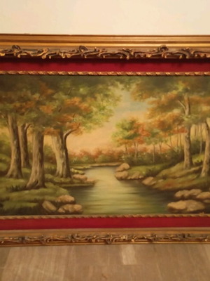 Πίνακας ζωγραφικής μεταχειρισμένος με διαστάσεις κορνίζας 140x85