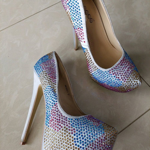 London high heels used, multicolor, size 37