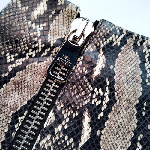 Neil Barrett snake print leather a-line mini skirt new, size S