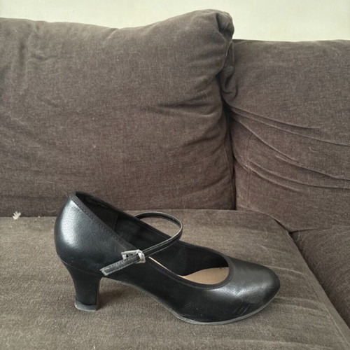 Bloch black leather character dance shoes, size 40