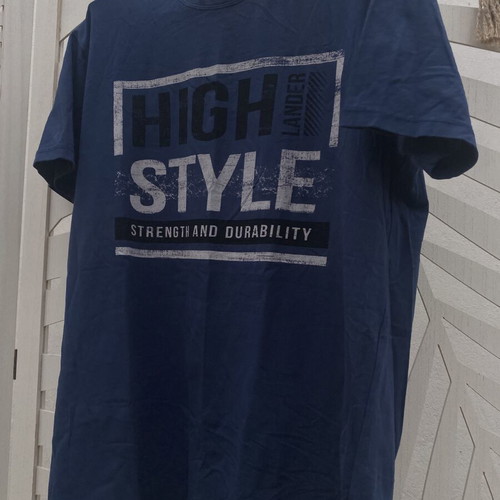 T-shirt men blue XL like new with print
