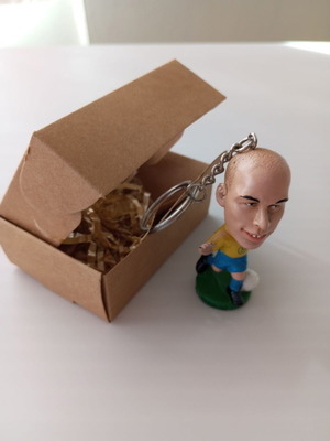 Ronaldo collectible keychain figure new, Brazil national team design