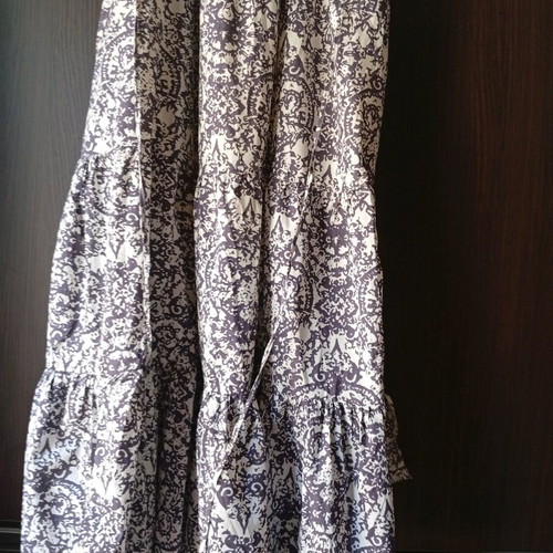 Cotton women's dress new, white and purple, size L