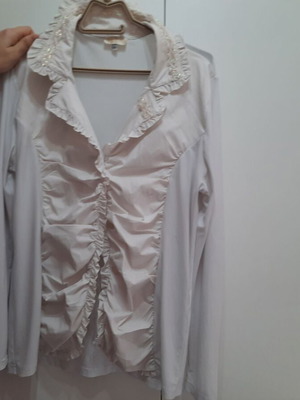 Sun Rose women's blouse like new, white, shirt style size L