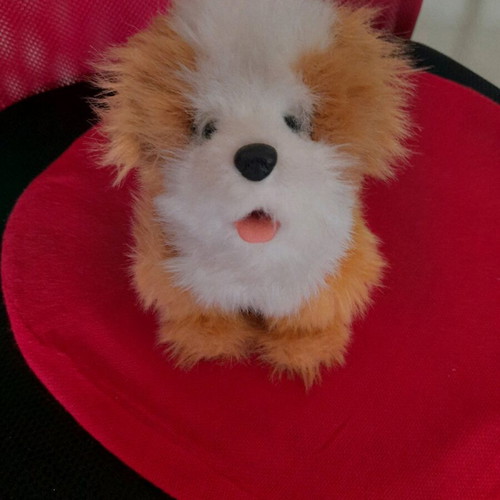 Vintage plush puppy toy, like new, non-functional