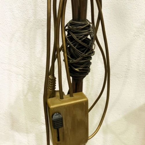 Floor lamp bronze with blown glass, like new