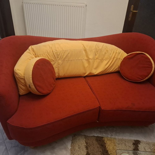 Sofa set like new, two pieces with cushions and two coffee tables