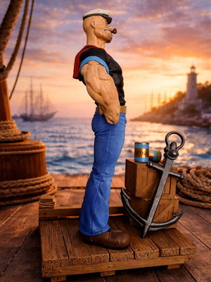 Popeye collectible figure handmade 3D printed new