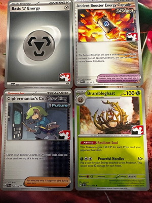 Pokemon cards non holo from prize pack of 5, new