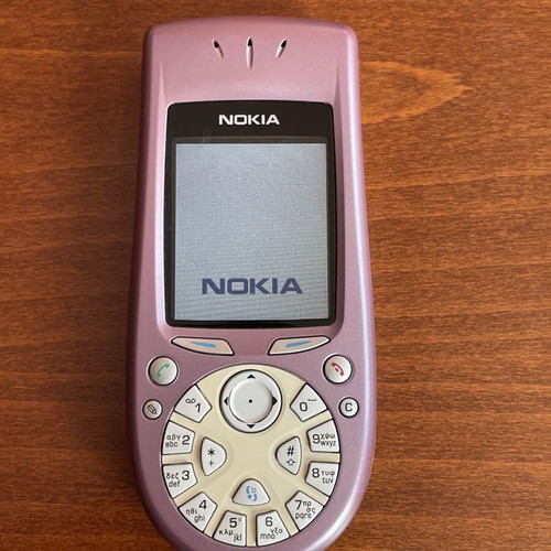 Nokia 3650 phone used, rare pink color with original battery