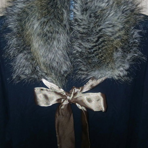 Fur collar C&A new, satin fabric inside, gray beige