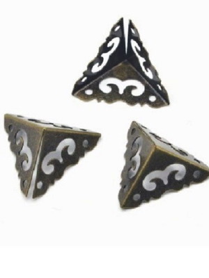 Antique metal corners set of 4 pieces 20x20x28 mm new