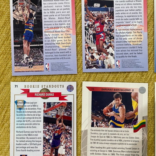 NBA Upper Deck 1992 cards used