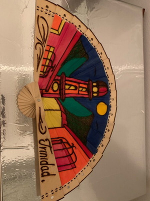 Βεντάλια από Κούβα χειροποίητη ξύλινη σαν καινούργιο