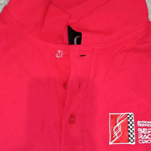 Polo long-sleeve shirt Serres Racing Circuit like new, red, size L